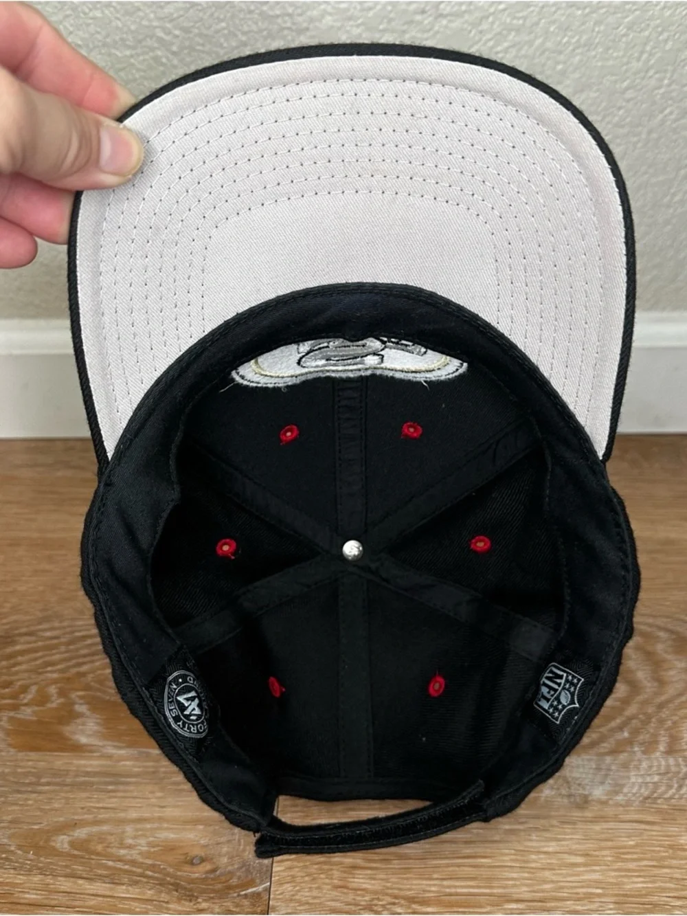 ‘47 Brand Wool Blend San Francisco 49ers Black Embroidered Cap Hat, OS